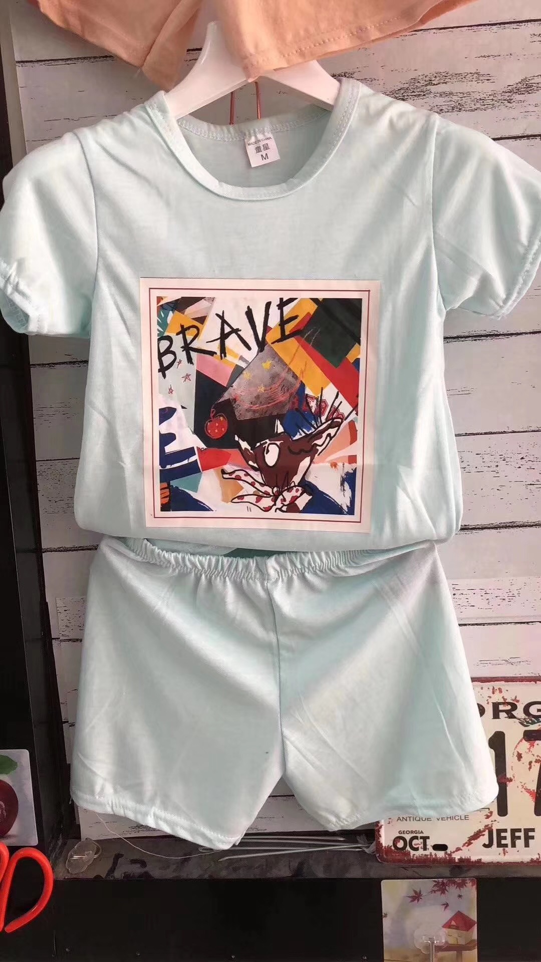兒童套裝批發(fā) 地?cái)偱芰?5元模式兒童衣服貨源